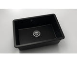 Chiuveta Bucatarie cu o Cuva FAT Avangard 236 66x46 cm fara PicuratorMontare sub Blat, Fatgranit Black Metallic