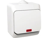 Intrerupator cruce Schneider Cedar Plus WDE000571, IP44 alb, cu lumina, montaj aplicat