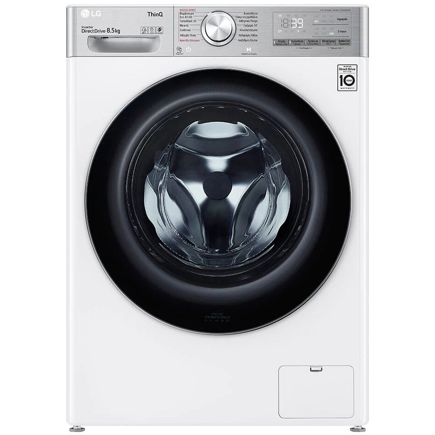 Masina de spalat rufe Slim LG F2WV9S8P2E, 8.5 kg, 1200rpm, Clasa A, AIDD, Wi-Fi, Steam Plus, Turbo wash, Alb