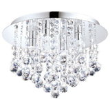 Plafoniera baie Almonte, EGLO, G9 LED inclus, 4x3W, 4x360 lm, lumina calda, otel, crom, cristal, 23 x 35 cm, A++, IP44