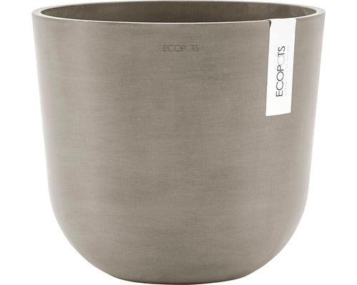 Ghiveci Ecopots Oslo Plastic Ø 25 Cm H 21, 8 Cm Maro-gri