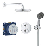 Sistem de dus Grohe Precision Trend 34733002, 1/2'', incastrat, termostat, 210 mm, 1 pulverizare, 1.5 m, anti-calcar, crom