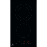 Plita incorporabila Electrolux LHR3233CK, Vitroceramica, 2 zone de gatit, Control touch, Timer, Semnal acustic, Inchidere de siguranta pentru copii, Functie pauza, 30 cm, Negru