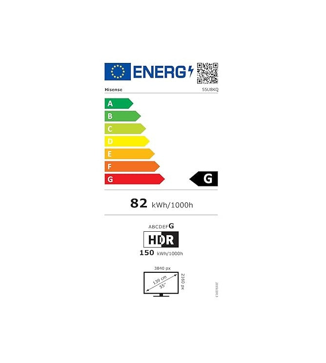 Televizor, Hisense, 55U8KQ, ULED, 139 cm, 4K Ultra HD