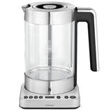 Fierbator 2 in 1 WMF413160011, 3000 W, 1.7 L, Sticla SCHOTT Duran, 4 nivele de temperatura, 60-100°C, Inox