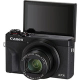 Aparat foto digital Canon PowerShot G7 X Mark III, 20 MP, 4K, Negru + Acumulator Canon NB-13L