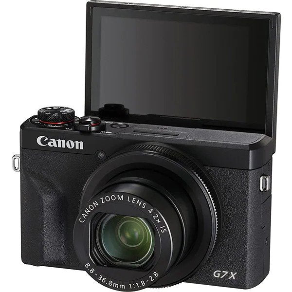 Aparat foto digital Canon PowerShot G7 X Mark III, 20 MP, 4K, Negru + Acumulator Canon NB-13L