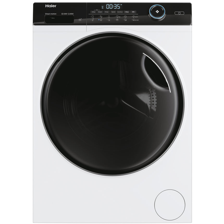 Masina de spalat rufe Haier HW80-B14959U1-S, 8 kg, 1400 rpm, Clasa A, Motor Direct Motion, WiFi, Refresh, ABT, Steam, iTime, Pillow Drum, Dual Spray, Alb