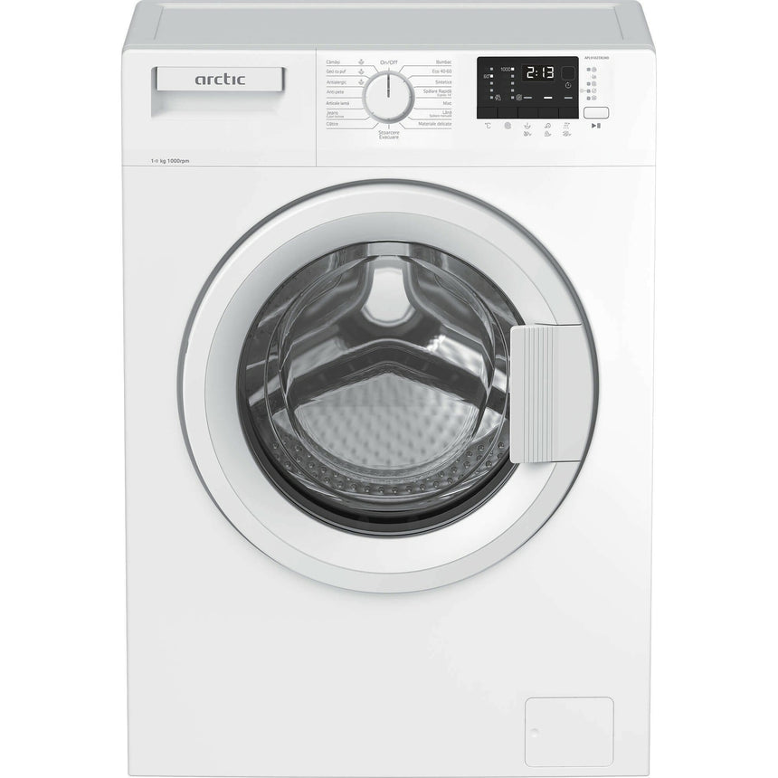 Masina de spalat rufe Arctic APL91023XLW0, 9 kg, 1000 rpm, Clasa C, ExtraSteam, Motor Silent Inverter, Add-In, DrumClean, Ecran LCD, Alb
