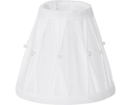 Abajur Textil Vintage E14 Ø140 Mm, 120 Mm, Alb