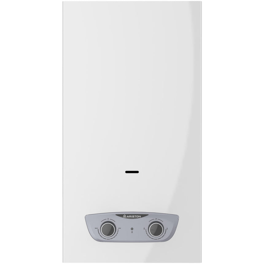 Incalzitor instant gaz pentru apa Ariston FAST R X ONM 11 NG, tiraj natural, 11 l/min, gaz natural, NTC, control electronic, senzor siguranta / debit