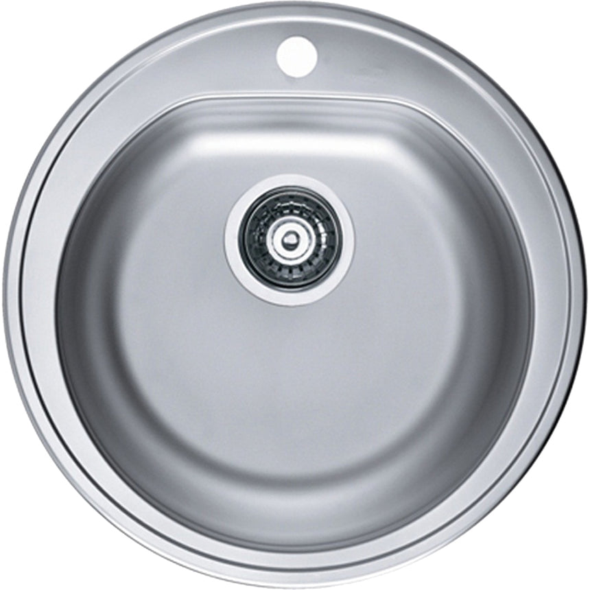 Chiuveta bucatarie inox Alveus FORM 30 LEINEN,fi 510 mm, 185 mm adancime cuva, Rotunda, Inox