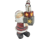Figurina Mos Craciun Lafiora 3 Led-uri 25x17x44 Cm Alb Cald