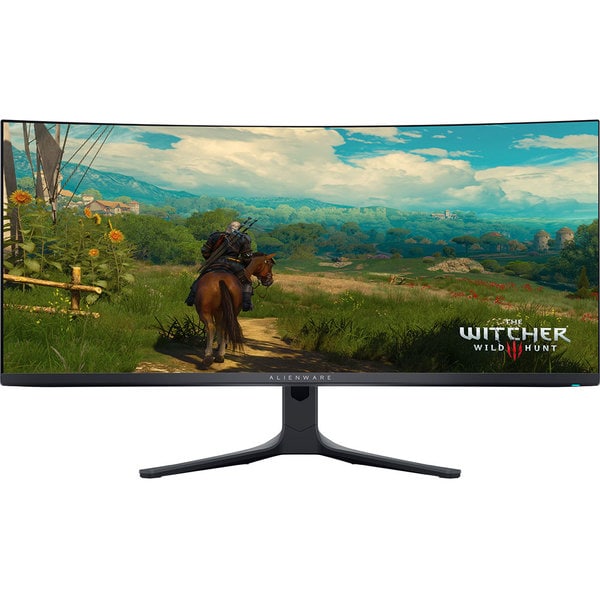 Monitor Gaming Curbat QD-OLED DELL Alienware AW3423DWF 34", 4K UHD (3440x1440), 165Hz, 0.1ms GTG, AMD FreeSync™ Premium Pro, VESA AdaptiveSync, DisplayHDR TrueBlack 400, Hub USB, HDMI, 2x DisplayPort, Pivot, VESA, negru