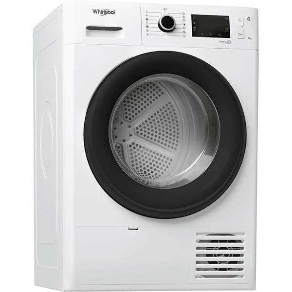 Uscator de rufe WHIRLPOOL FT M22 9X2B EU, 6th sense, Pompa de caldura 9kg, 15 programe, Clasa A++, Alb