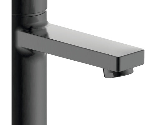 Baterie lavoar monocomanda Roca Naia tehnologie Cold Start brushed titanium black