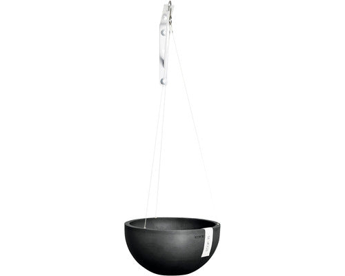 Ghiveci Ecopots Brussels Cu Agatatoare Plastic Ø 26, 5 Cm H 13 Cm Gri Inchis