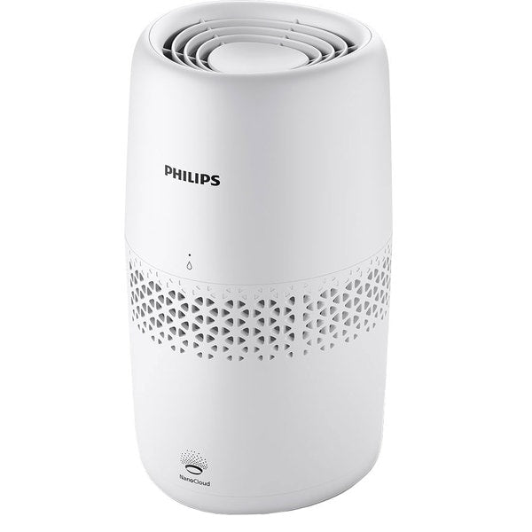 Umidificator de aer Philips seria 2000 HU2510/10, tehnologie NanoCloud, Culoare Alb, rezervor apa 2L, filtru compatibil FY1190/30