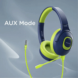 Casti Pentru Copii PROMATE Coddy, Bluetooth, On-ear, Microfon, Albastru-Verde