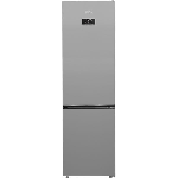 Combina frigorifica Arctic ARK60407E5NFS, 355 l, Clasa D, Full No Frost, AeroActive, Blue Tech, Garden Fresh, Safety Glass, H 203,5cm, Argintiu