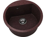 Chiuveta Bucatarie Rotunda Fat Avangard 223 Ø51 Cm, Granixit Bordo