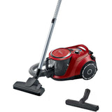 Aspirator fara sac Bosch ProSilence BGC41Q69, capacitate 2.4 L, sistem EasyClean, Tehnologie AirCycle, 600 W, rosu