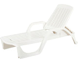 Sezlong Plaja Reglabil Bica Zanzibar 190x46x71 Cm Alb
