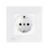 Priza simpla incastrabila PNI WP101 cu rama din sticla, 16A, 4000W, 230V