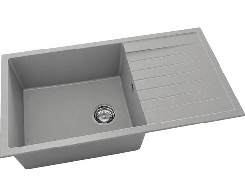 Achiuveta Bucatarie Cu O Cuva Fat Avangard 229 90x49 Cm, Cu Picurator, Reversibila, Fatgranit Dark Grey