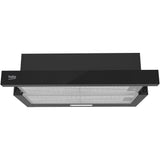Hota incorporabila telescopica Beko HNT63322BH, 320 mc/h, Filtru metalic, 60 cm, Negru