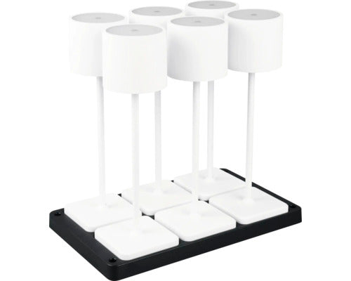 Veioza Cu Led Integrat Fernandez 5w 130 Lumeni, Lumina Reglabila, Pentru Exterior Ip54, Alb, Set 6 Bucati
