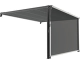 Copertina Retractabila Verticala 3, 94x3, 94 M Transparenta Pentru Pergola Poliester Negru