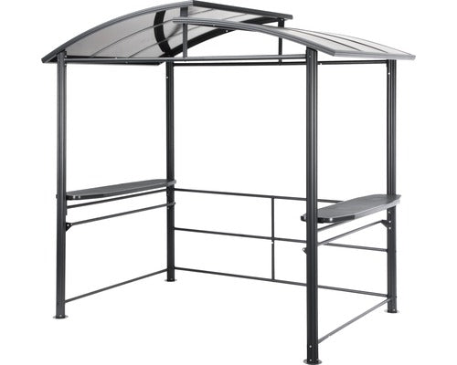 Pavilion Gratar Garden Place 2, 4x1, 5x2, 3 Cm Policarbonat Negru