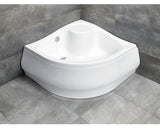 Cadita De Dus Semirotunda Radaway Korfu A 80x80x37 Cm Acril Alb 4s88400-03