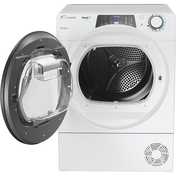 Uscator de rufe Candy Rapido Pro RP4 H7A2TRE-S, Pompa de caldura, 7 Kg, Clasa A++