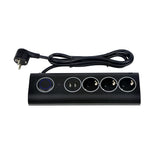 Prelungitor pentru birou Strohm, 3 prize, 2xUSB 2.4A, intrerupator, protectie supratensiune, 1.5m, Negru