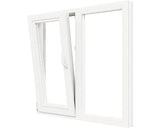 Fereastra Pvc Termopan 5 Camere Tripan 116x116 Cm Alba Deschidere Dubla Stanga + Fixa