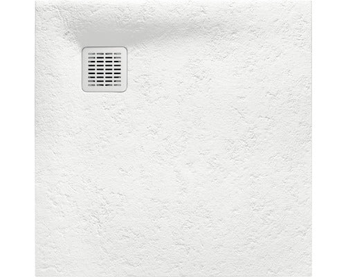 Cadita de Dus Patrata Slim Roca Stonex Terran 90x90 cm Alb