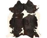 Covor Piele De Vaca Negru-alb Aproximativ 210x190 Cm
