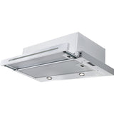 Hota incorporabila telescopica, Franke, Smart FSM 601 WH/GL, 1 motor, absorbtie 380 mc/h, 60 cm, iluminare LED, alb