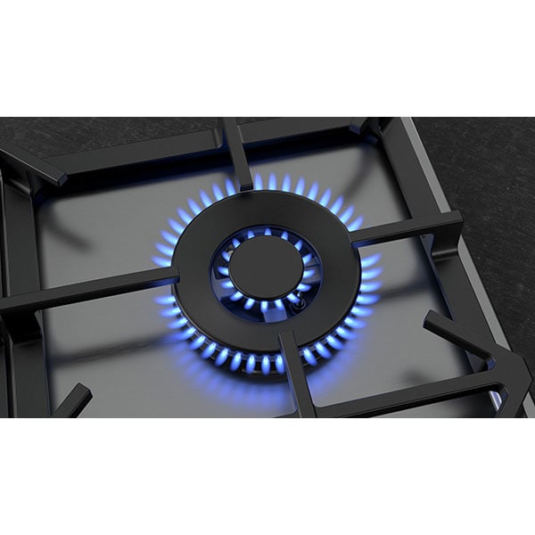 Plita incorporabila Neff T26DA59N0, Gaz, 4 zone de gatit, 1 zona de gatit Wok, 60 cm, Inox