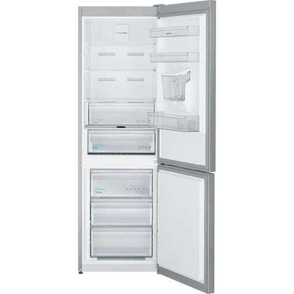 Combina frigorifica SHARP SJ-BA11DHDIF-EU, AdvancedNoFrost, 324 l, H 186 cm, Clasa F, Dozator apa, Inox
