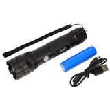 Lanterna LED PNI Adventure F10, 6W, 500 lm, cu acumulator si port micro USB, aluminiu