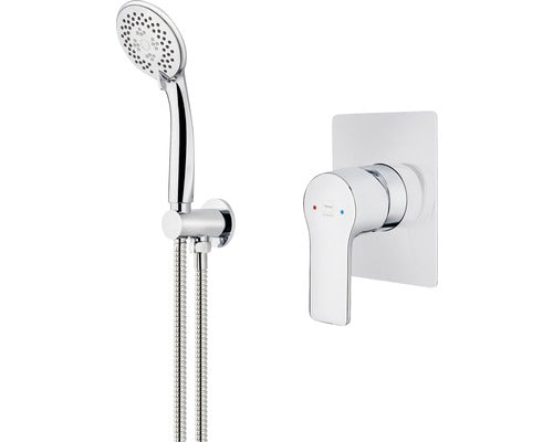 Kit baterie de dus perete si dus de mana, Teka 842420220, Manacor Combo, crom