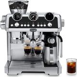 Espressor manual De'Longhi La Specialista Maestro EC 9865.M, 1450W, 19 bari, Extractie la rece, Carafa pentru lapte cu tehnologie LatteCrema, Argintiu