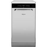 Masina de spalat vase WHIRLPOOL WSFO 3O23 PF X, Slim, 6TH SENSE Technology, Display digital, Aquastop, 10 seturi, 7 programe, 45 cm, Clasa E, Inox