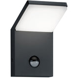 Aplica LED integrat pentru exterior Trio Pearl, cu senzor de miscare, 9W, 900 lm, 3000K, IP54, Aluminiu extrudat, Antracit