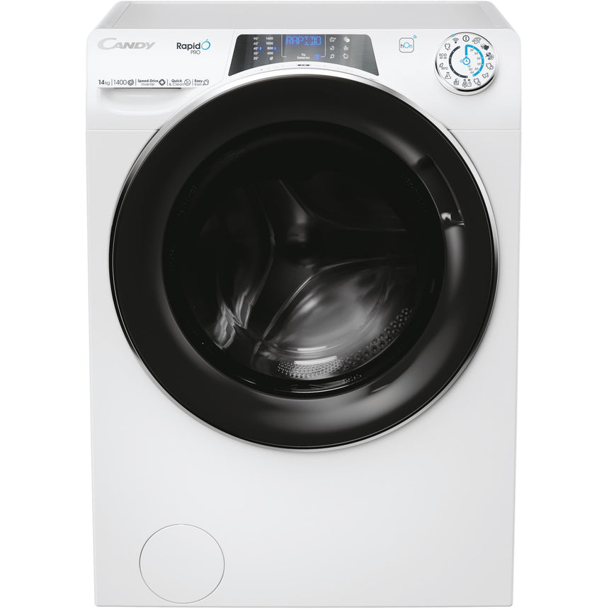 Masina de spalat rufe Candy Rapido Pro RP 4146BWMBC/1-S, 14 kg, 1400 RPM, Clasa A, Motor Inverter, Quick&Clean Technology, Steam Hygiene+, WiFi, Easy Iron+, Alb