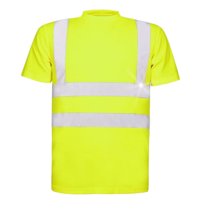 Tricou simplu reflectorizant cu maneca scurta REF 101, culoare galben, marimea L