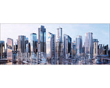 Tablou Sticla Cyber Skyline 50x125 Cm